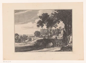 Paesaggio con escursionisti