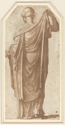 Statua Romana Femminile Vista da Dietro