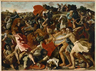 Battaglia di Giosuè contro gli Amaleciti (olio su tela)