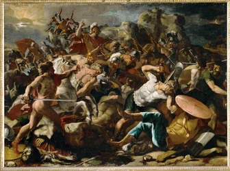 Vittoria di Giosuè sugli Amorrei (dipinto su tela)