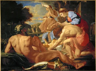 Mosè esposto dalla madre (olio su tela)