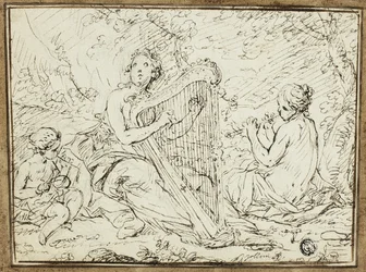 Ninfe che suonano strumenti musicali