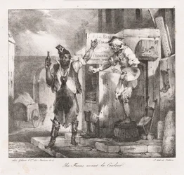 Schizzi litografici di Charlet: Forma prima del colore, 1823