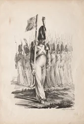 Uniformi militari: sergente dei carabinieri, guida generale, 1817-1818