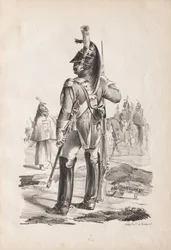 Costumi militari: granatiere della guardia reale, 1814-18