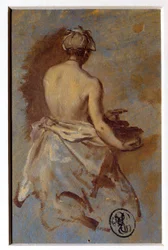 Studio di donna di spalle