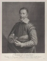 Ritratto di un comico: ritratto di Francesco Andreini con una maschera, 1729-40