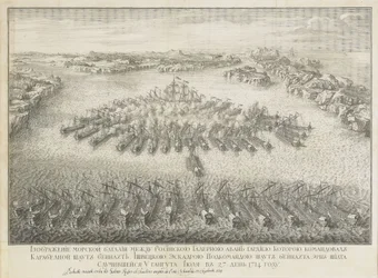 La battaglia navale di Gangut il 27 luglio 1714