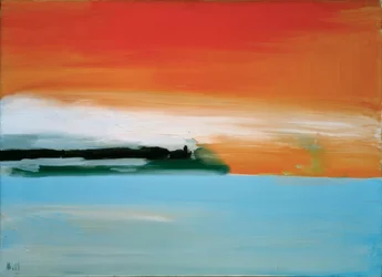 Ferrovia sul mare, tramonto