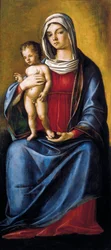 Madonna con Bambino, Pannello Centrale del Trittico con Madonna e Bambino, Sant