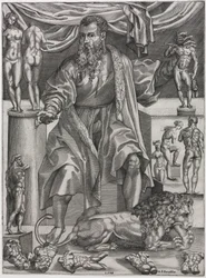 Ritratto di Baccio Bandinelli con leone