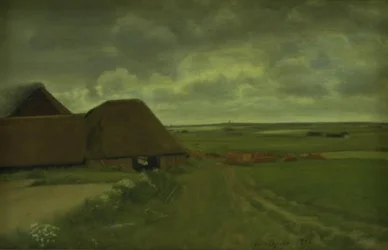 Presso una fornace di mattoni della Vestjylland. Tempo nuvoloso
