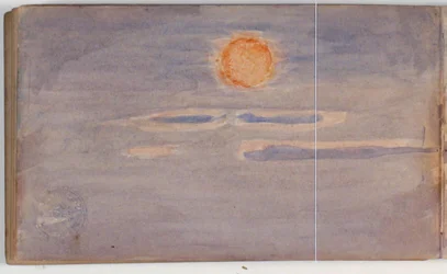 Studio del cielo con tramonto