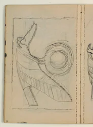 Studi di uccelli, probabilmente da un modello