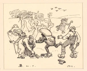 Illustrazione per "Den tykke kat"