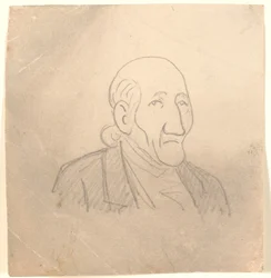 Ritratto caricaturale di un vecchio