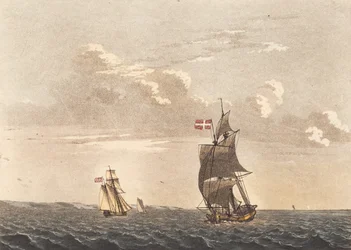 Una galea con vento laterale e una brigantina al vento