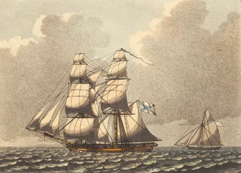 Una brigata da guerra russa con vento laterale