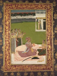 Ritratto del Maharaja Savant Singh con Consorte, Bani Thani