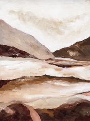 Sentiero di montagna tra i campi