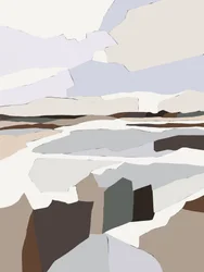 Paesaggio geometrico dai toni tenui