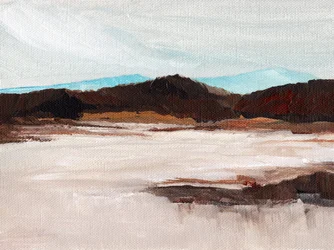 Paesaggio montano in tonalità tenui