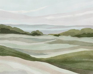 Paesaggio ondulato dai colori pastello