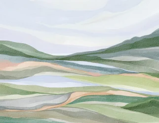 Paesaggio sereno a strati