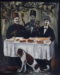 Festa in una pergola di viti