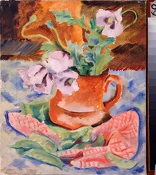 Natura morta, papaveri. Opera di Nikolai Andreyevich Tyrsa (1887-1942)