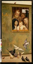 La vita è ovunque - Pittura di Nikolai Alexandrovich Yaroshenko, olio su tela