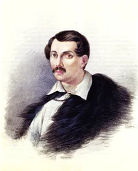 Ritratto del decabrista Alexander Alexandrovich Bestuzhev 1797-1837, 1839