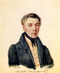 Ritratto del decabrista Alexander Yushnevsky 1786-1844, 1839