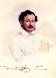 Ritratto del Decabrista Duca Dmitry Shchepin-Rostovsky 1798-1858, 1839