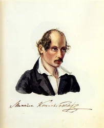 Ritratto del decabrista Mikhail Kuechelbecker 1798-1859, 1831