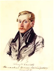 Ritratto del decabrista Pyotr Belyaev 1804-1864, 1832-1833