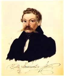 Ritratto del decabrista Pyotr Mukhanov 1799-1854, 1832-1833