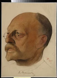 Ritratto di Vikenti Veressaiev (1867-1945), medico e scrittore russo