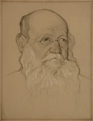Ritratto del rivoluzionario Conte Pyotr A. Kropotkin 1842-1921, 1920-1921