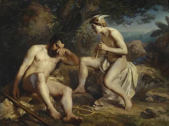Mercurio che addormenta Argo, 1864
