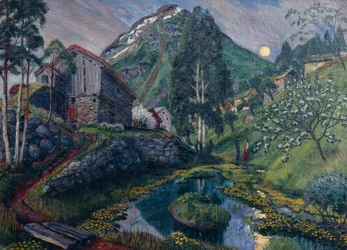 Chiaro di luna nella valle di Dvergs, ca 1915