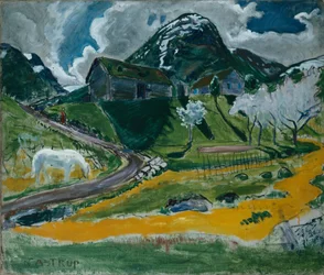 Primavera con cavallo bianco