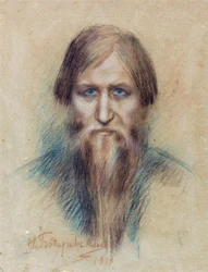 Ritratto del mistico russo Grigori Rasputin