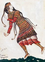Signora ultramoderna. Costume per il balletto La Sagra della Primavera di I. Stravinsky
