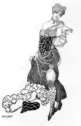 La Folichonette Illustrazione per il giornale Vesy The Scales, 1905
