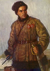 Partigiano A Lunev (litografia a colori)
