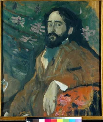 Ritratto del pittore Nicolas Milioti - Pittura di Nikolai Nikolayevich Sapounov, olio su cartone