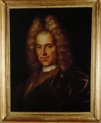 Il compositore Johann Joseph Fux, dipinto ... (dipinto su tela)