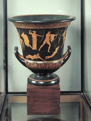 Cratere a calice a figure rosse attiche che raffigura la morte dei Niobidi, c.460-50 a.C.
