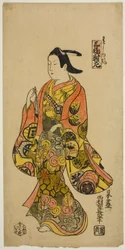 Nello stile di un giovane (Wakashu fu), foglio sinistro del trittico (Sanpukutsui hidari)